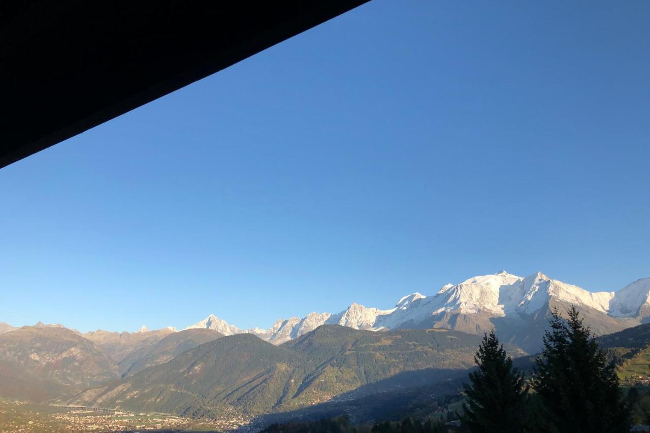 Large Apt 80M Superb View Mont-Blanc 6P Lägenhet Combloux Exteriör bild