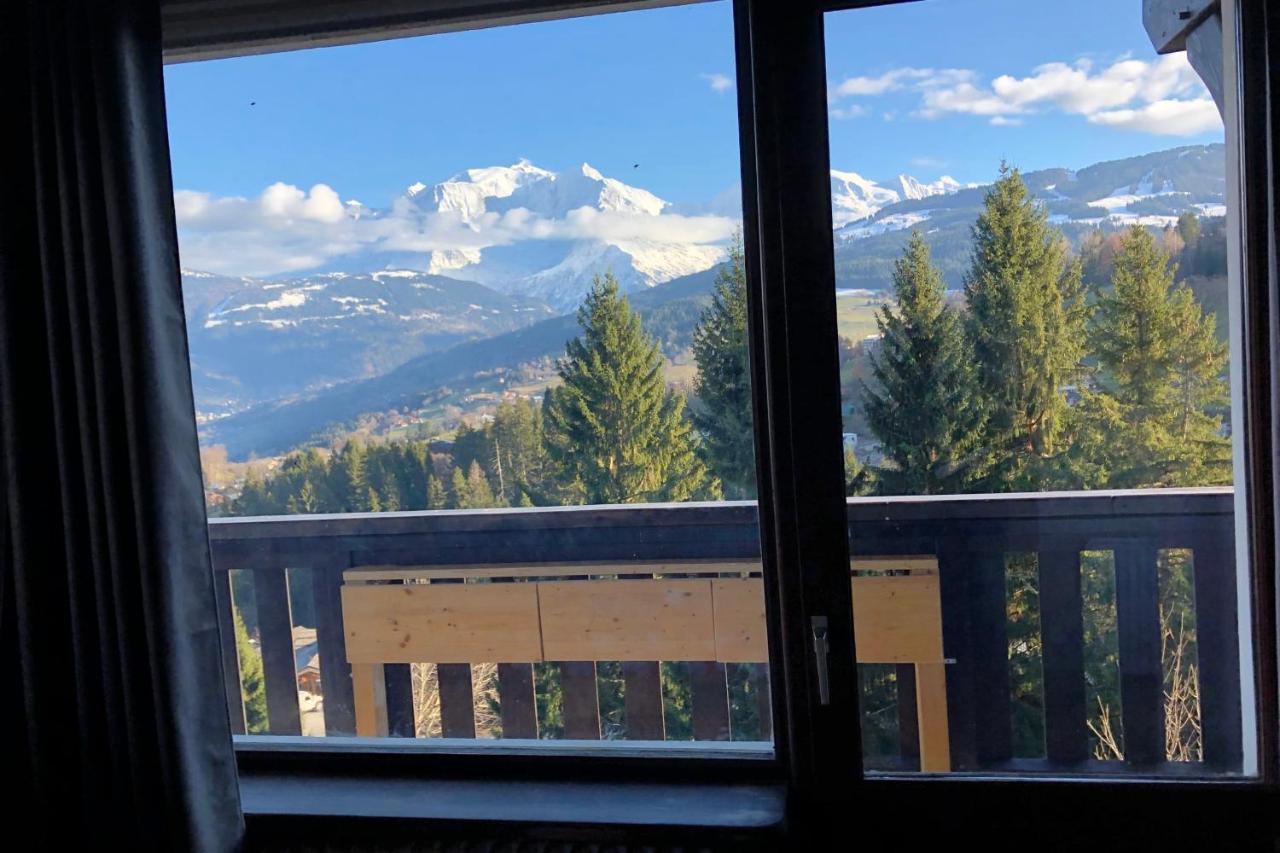 Large Apt 80M Superb View Mont-Blanc 6P Lägenhet Combloux Exteriör bild