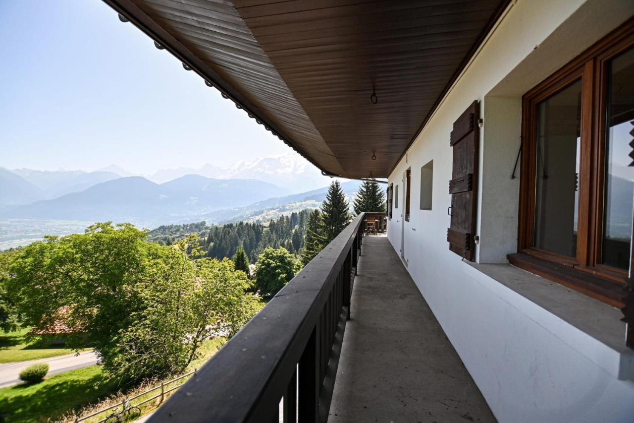 Large Apt 80M Superb View Mont-Blanc 6P Lägenhet Combloux Exteriör bild