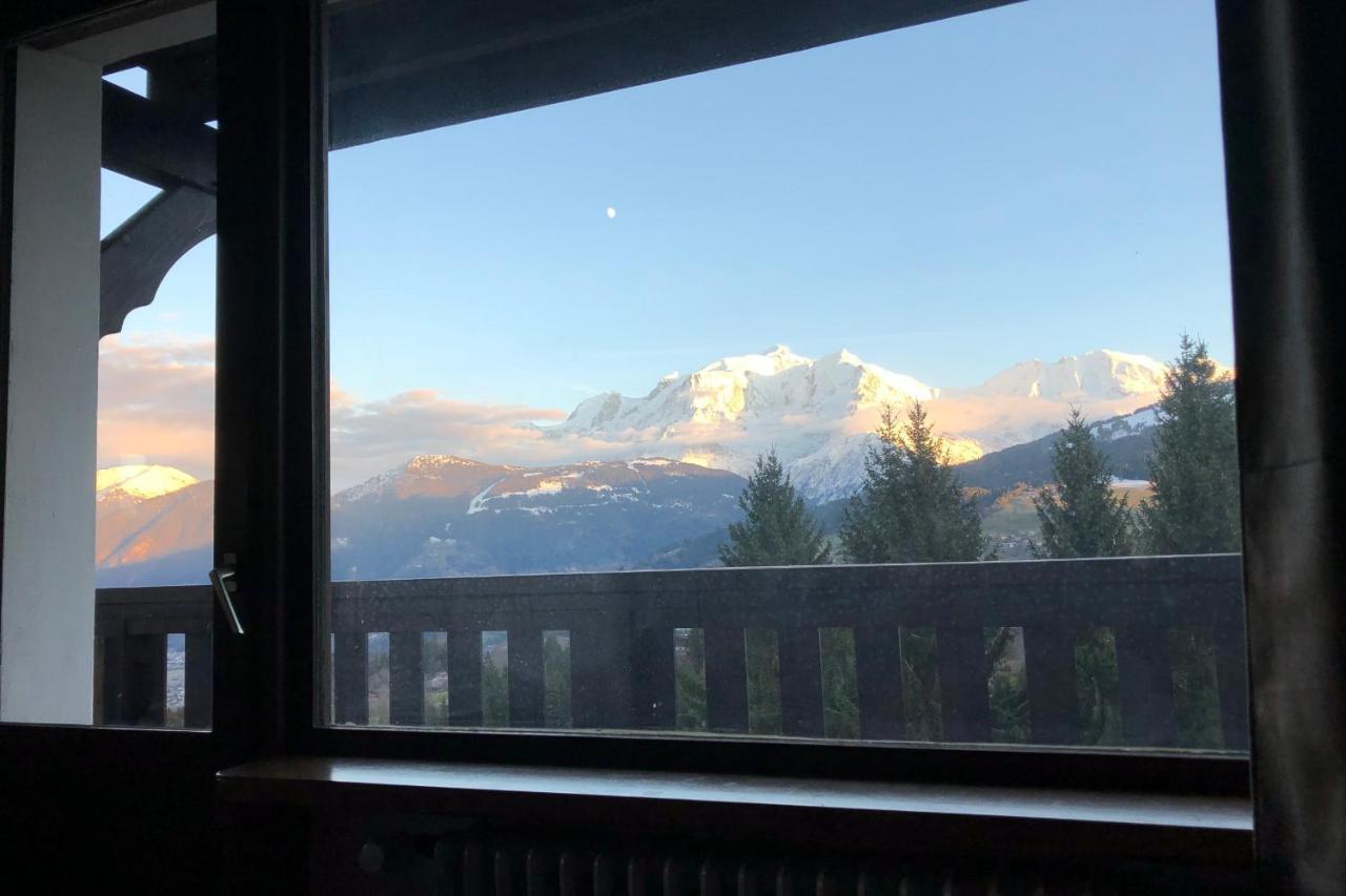 Large Apt 80M Superb View Mont-Blanc 6P Lägenhet Combloux Exteriör bild